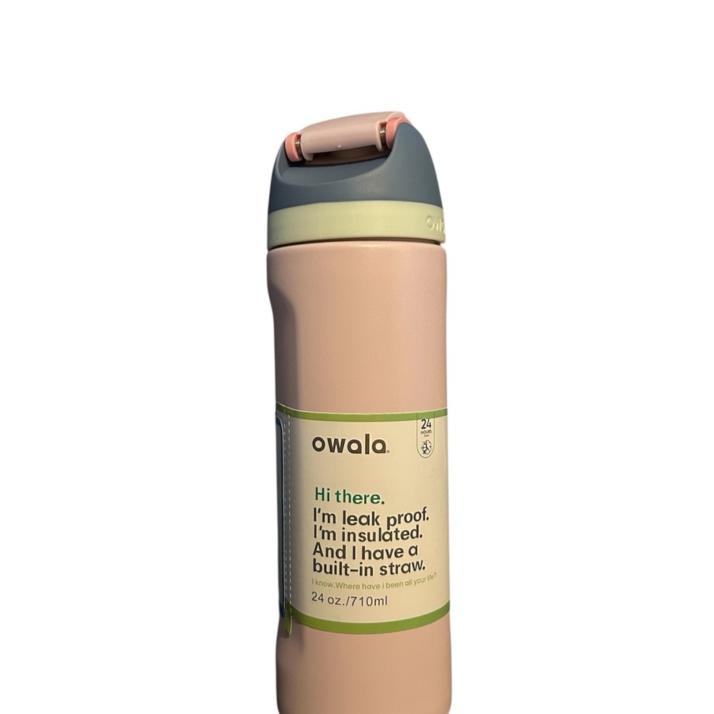 Owala Pink Insulated Water Bottle with Straw